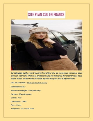 Trouver un site de rencontre en France - Site-plan-cul.fr