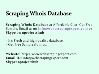 Scraping Whois Database