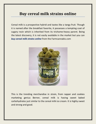 Buy cereal milk strains online