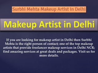 Makeup Artist in Delhi