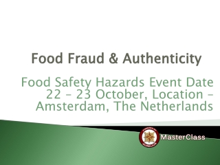 Food Fraud & Authenticity training