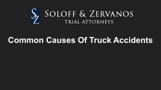 Common Causes Of Truck Accidents