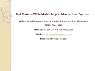 Best Makrana White Marble Supplier Manufacturer Exporter