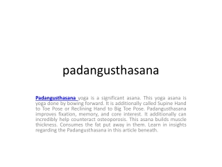 padangusthasana