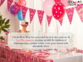 Cheap Party Supplies