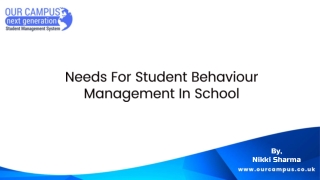 Why Behaviour Management are needed in Schools, Colleges