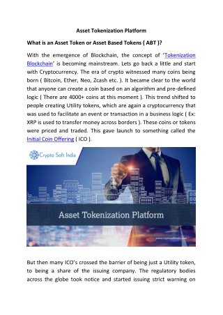 Asset Tokenization Platform