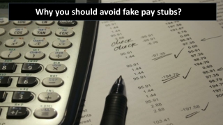 Why you should avoid fake pay stubs?