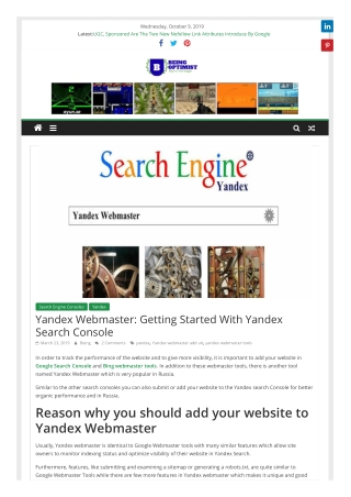 Yandex Webmaster: Getting Started With Yandex Search Console
