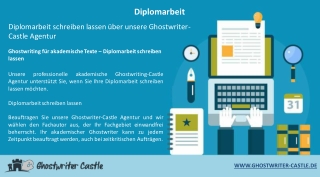 Diplomarbeit - Ghostwriter Castle