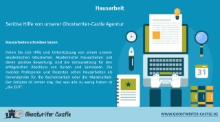 Hausarbeit - Ghostwriter Castle