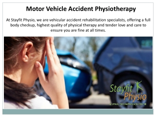Motor Vehicle Accident Physiotherapy in Ottawa