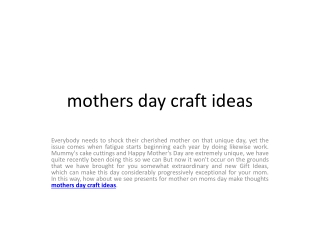 mothers day craft ideas