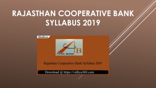 Rajasthan Cooperative Syllabus 2019 | Check Raj CRB Exam Syllabus