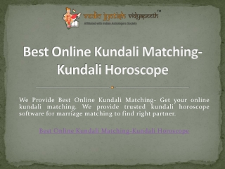 Best Online Kundali Matching-Kundali Horoscope
