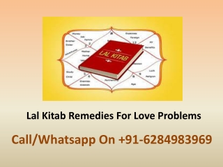 Lal Kitab Remedies For Love Problems