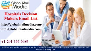 Hospitals Decision Makers Email List