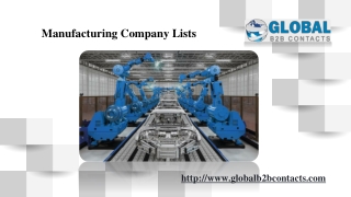 Manufacturing Company Lists