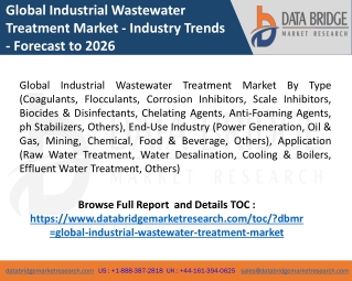 Global Industrial Wastewater Treatment Market - Industry Trends - Forecast to 2026