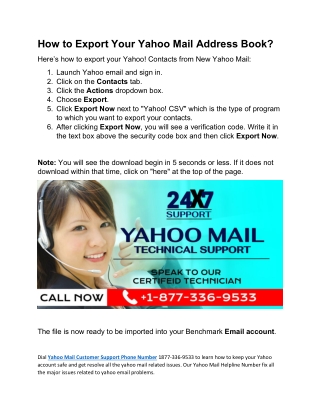 Dial contact us 1877-336-9533 Yahoo Mail Support Number