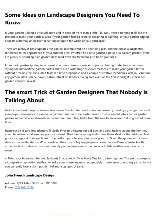 Small Garden Design Can Be Fun For Everyone