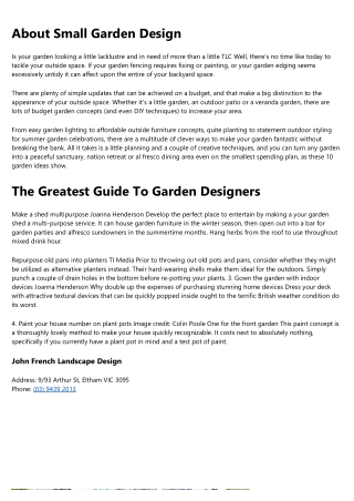 Rumored Buzz on Landscape Designers