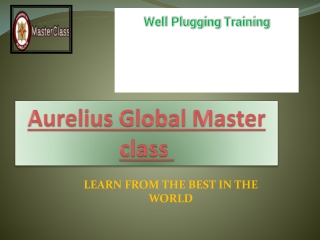 WELL PLUGGING TRAINING