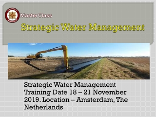 Strategic Water Management Training Course