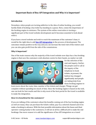 Important Basis of Bus API Integration and Why it is Important?
