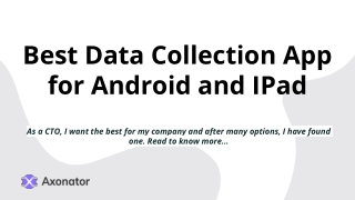 Best Data Collection App for Android and IPad