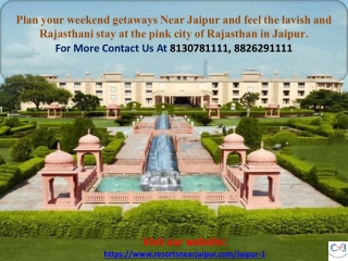 Resorts in Jaipur for Weekend Getaway