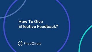 How to give effective feedback?