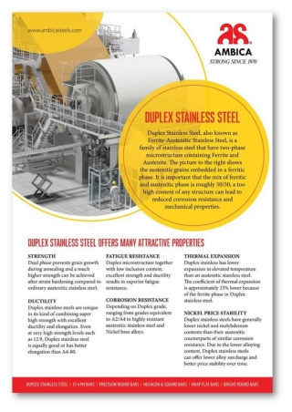 Duplex Stainless Steel uses in Pulp, Paper & other industries