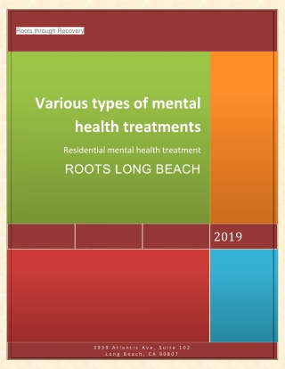 Various types of mental health treatments