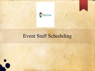 Event Staff Scheduling