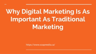 Why Digital Marketing Is As Important As Traditional Marketing