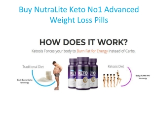 Buy NutraLite Keto No1 Advanced Weight Loss Pills