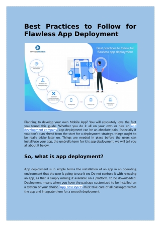 Best Practices to Follow for Flawless App Deployment