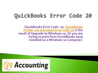 QuickBooks Printer Not Activated Error Code 20 Windows 10
