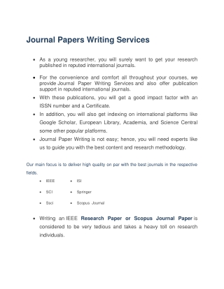 journal paper writing services