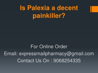Is Palexia a decent painkiller?