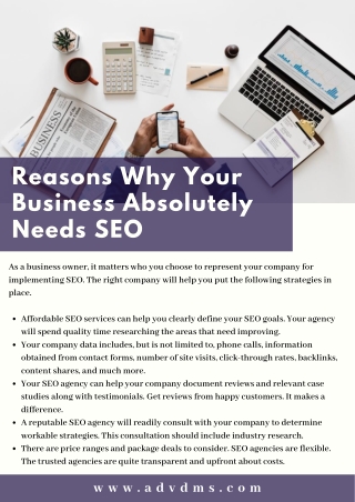 Reasons Why Your Business Absolutely Needs SEO