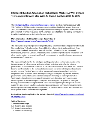 Intelligent Building Automation Technologies Market : A Well-Defined Technological Growth Map With An Impact-Analysis 20