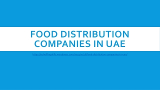 Food Distribution Companies in UAE