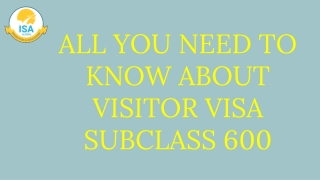 Visitor Visa Subclass 600 | Tourist Visa 600 | Migration Agent Perth