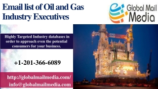 Email list of Oil and Gas Industry Executives