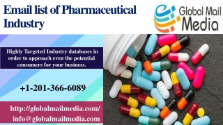 Email list of Pharmaceutical Industry