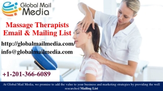 Massage Therapists Email & Mailing List