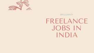 FREELANCE JOBS IN INDIA