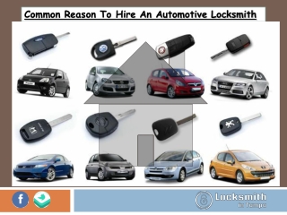 Common Reason To Hire An Automotive Locksmith